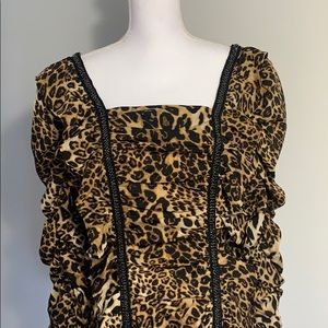 NEW! PLT Cheetah Dress - Long Sleeve - SZ 8